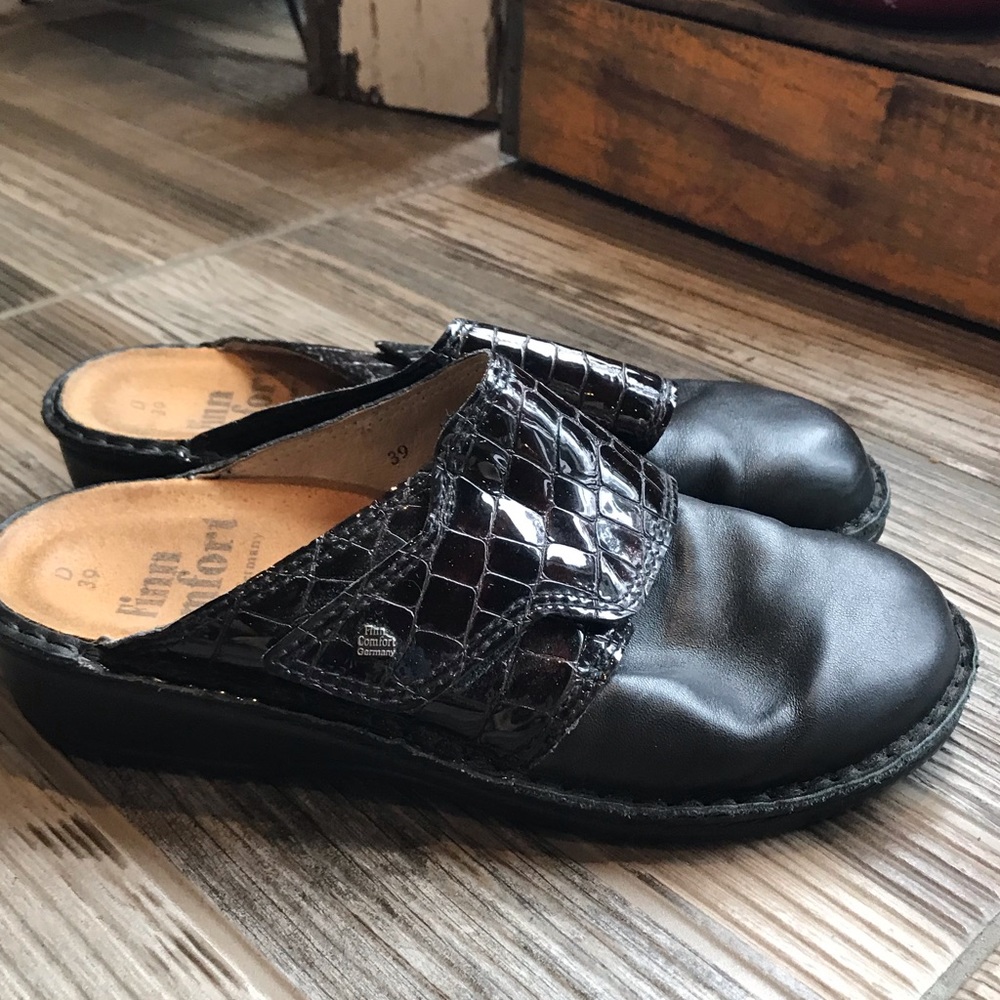 Finn Comfort Leather Mule Clog Women's 39 US 8